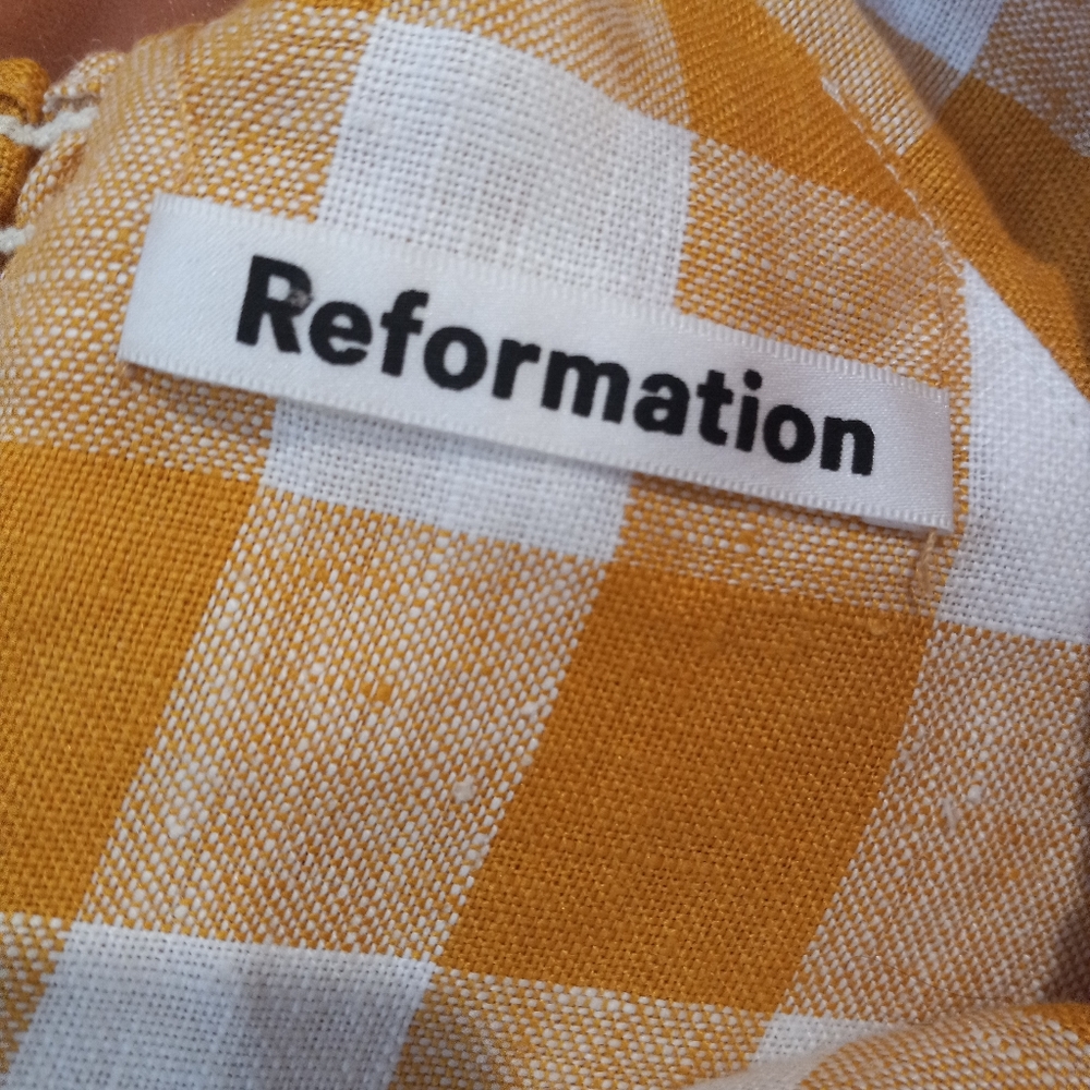 REFORMATION CHECKED DRESS MINI - Picture 4 of 8
